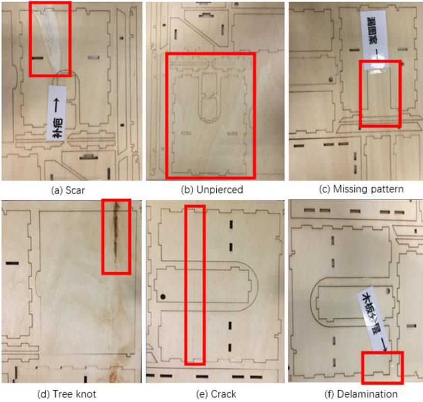 Fig. 3 Defects of the boards.